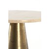 Príručný stolík Ø29x43 cm YNEZ travertín pieskový+antický bronz
