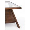 Konferenčný stolík 112x70x41 cm YUKI akáciové drevo tmavohnedé + sklo