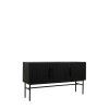 Skrinka 150x40x80 cm ABAGE drevo čierna