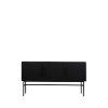 Skrinka 150x40x80 cm ABAGE drevo čierna