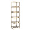 Skrinka 5L 45x35x180 cm LUCAMBO dymové sklo + antický bronz