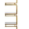 Skrinka 5L 45x35x180 cm LUCAMBO dymové sklo + antický bronz