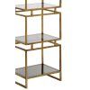 Skrinka 5L 45x35x180 cm LUCAMBO dymové sklo + antický bronz