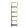 Skrinka 5L 45x35x180 cm LUCAMBO dymové sklo + antický bronz