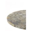 Príručný stolík Ø61x41 cm RICKERD žltý achát+antický bronz