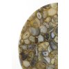 Príručný stolík Ø61x41 cm RICKERD žltý achát+antický bronz