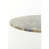 Príručný stolík Ø61x41 cm RICKERD žltý achát+antický bronz