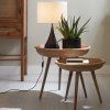 Príručný stolík S/2 Ø46x38,5+Ø56x48 cm COLON ratan prírodný