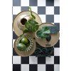 Konferenčný stolík Ø75x35 cm POPETA antický bronz-čierny