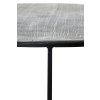 Konferenčný stolík S/2 Ø61x37+Ø76x41 cm RENGO textúra čierna+mravčia hnedá