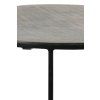 Konferenčný stolík S/2 Ø61x37+Ø76x41 cm RENGO textúra čierna+mravčia hnedá