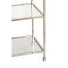 Otvorená skrinka 100x36x206 cm LOFI nikel+číre sklo