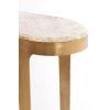 Konzola 110x40x80 cm GIULIO mramor taupe+antický bronz