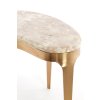 Konferenčný stolík 65x39x41 cm GIULIO mramor taupe+antický bronz