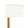 Príručný stolík Ø41x53 cm CIVITA mramor biely + antický bronz