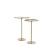 Príručný stolík S/2 Ø32x51+Ø38x54 cm LIA antický bronz