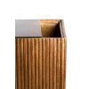 Stĺp 35x35x80 cm GATURA drevo tmavohnedé + hnedé sklo
