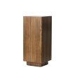 Stĺp 35x35x80 cm GATURA drevo tmavohnedé + hnedé sklo