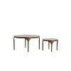 Príručný stolík S/2 Ø49,5x36+Ø85x45 cm LAPAZ antický bronz+taupe