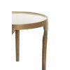 Príručný stolík S/2 Ø49,5x36+Ø85x45 cm LAPAZ antický bronz+taupe