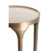 Príručný stolík S/2 Ø40x46+Ø36x52 cm LAPAZ antický bronz+taupe