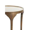 Príručný stolík S/2 Ø40x46+Ø36x52 cm LAPAZ antický bronz+taupe