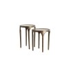Príručný stolík S/2 Ø40x46+Ø36x52 cm LAPAZ antický bronz+taupe