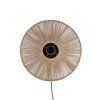 Nástenná lampa Ø43x43 cm LYRA prírodná+matná čierna