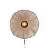 Nástenná lampa Ø43x43 cm LYRA prírodná+matná čierna