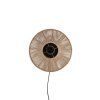 Nástenná lampa Ø31x31 cm LYRA prírodná+matná čierna