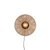 Nástenná lampa Ø31x31 cm LYRA prírodná+matná čierna