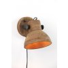 Nástenná lampa 21x17x19 cm ILANIO drevo hnedá+matná čierna