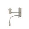 Nástenná lampa+ledflex 20x11x35 cm REGINA nikel saténová