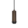 Závesná lampa 10L 144x49x200 cm HUXI drevená potlač hnedá+ľanová