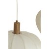 Závesná lampa 10L 144x49x200 cm HUXI potlač dreva prírodná+ľanová krémová