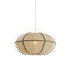 Závesná lampa Ø61x30 cm MIRELYS prírodná+olivovozelená