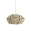 Závesná lampa Ø61x30 cm MIRELYS prírodná+olivovozelená