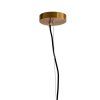 Závesná lampa Ø40x50 cm LEONA antický bronz+sklo jantárová