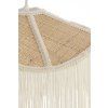 Závesná lampa Ø50x28 cm TIFFANY rafia prírodná+krémová