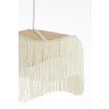 Závesná lampa Ø50x28 cm TIFFANY rafia prírodná+krémová