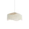 Závesná lampa Ø50x28 cm TIFFANY rafia prírodná+krémová