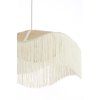 Závesná lampa Ø40x26 cm TIFFANY rafia prírodná+krémová