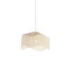 Závesná lampa Ø40x26 cm TIFFANY rafia prírodná+krémová