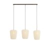 Závesná lampa 3L 103x30x143 cm BIBURY drevená prémiová hnedá+biela