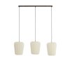 Závesná lampa 3L 103x30x143 cm BIBURY drevená prémiová hnedá+biela