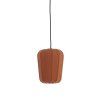 Závesná lampa Ø20x25 cm BIBURY drevená potlač tmavohnedá+terasová