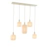 Závesná lampa 5L 105x19,5x123 cm TUFIA ľanová krémová