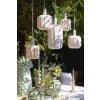 Závesná lampa 5L 105x19,5x123 cm TUFIA ľanová krémová
