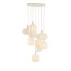 Závesná lampa 7L Ø53x135 cm TUFIA ľanová krémová