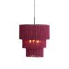 Závesná lampa 3L Ø45x50 cm MALAIKA tmavofialová